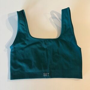 SET Active Box Cut Sports Bra Sculptflex - Green Medium